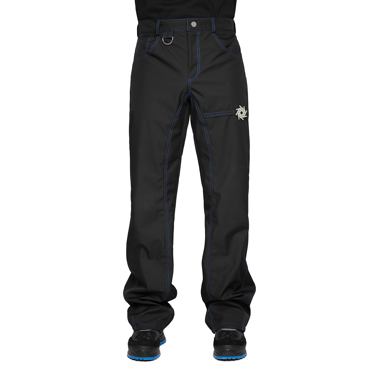 Blue Seams Nylon Trousers