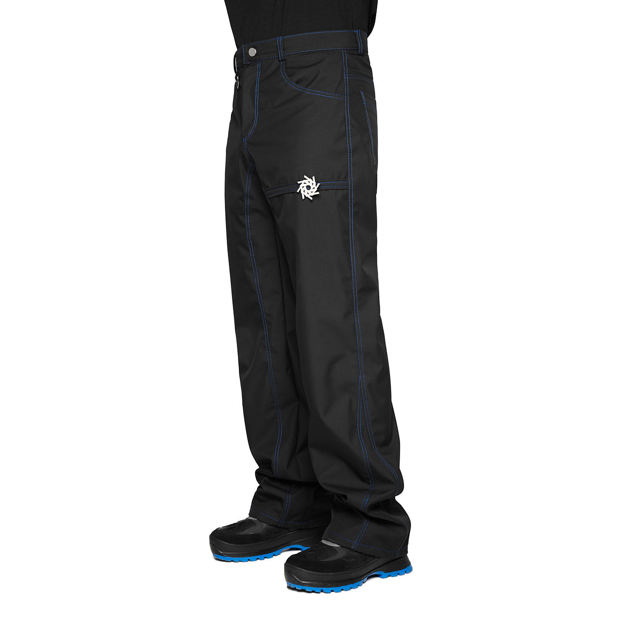 Blue Seams Nylon Trousers