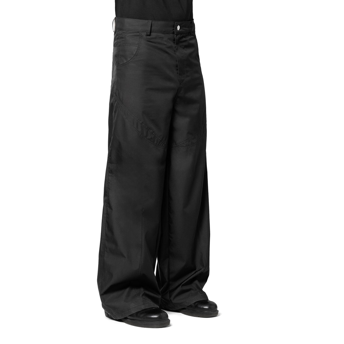 Black Nylon Trousers