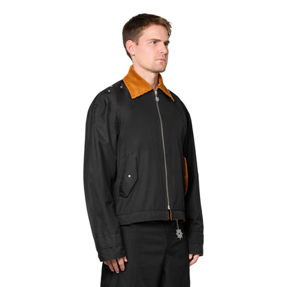 Black Workwear Nylon Jacket