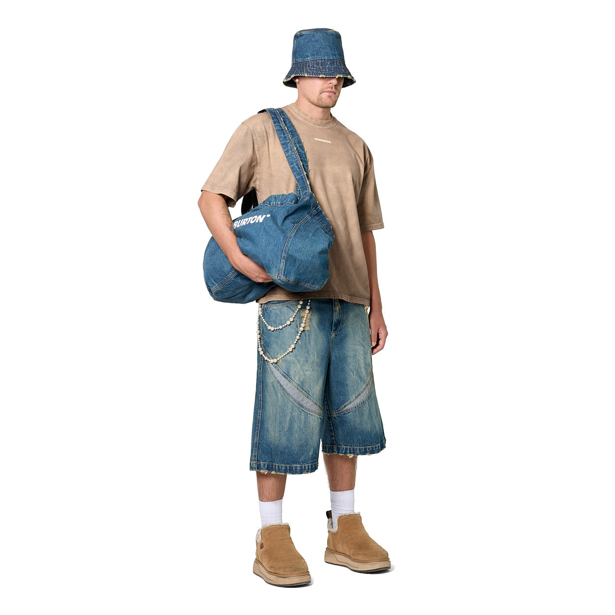 Faded Denim Tote Bag