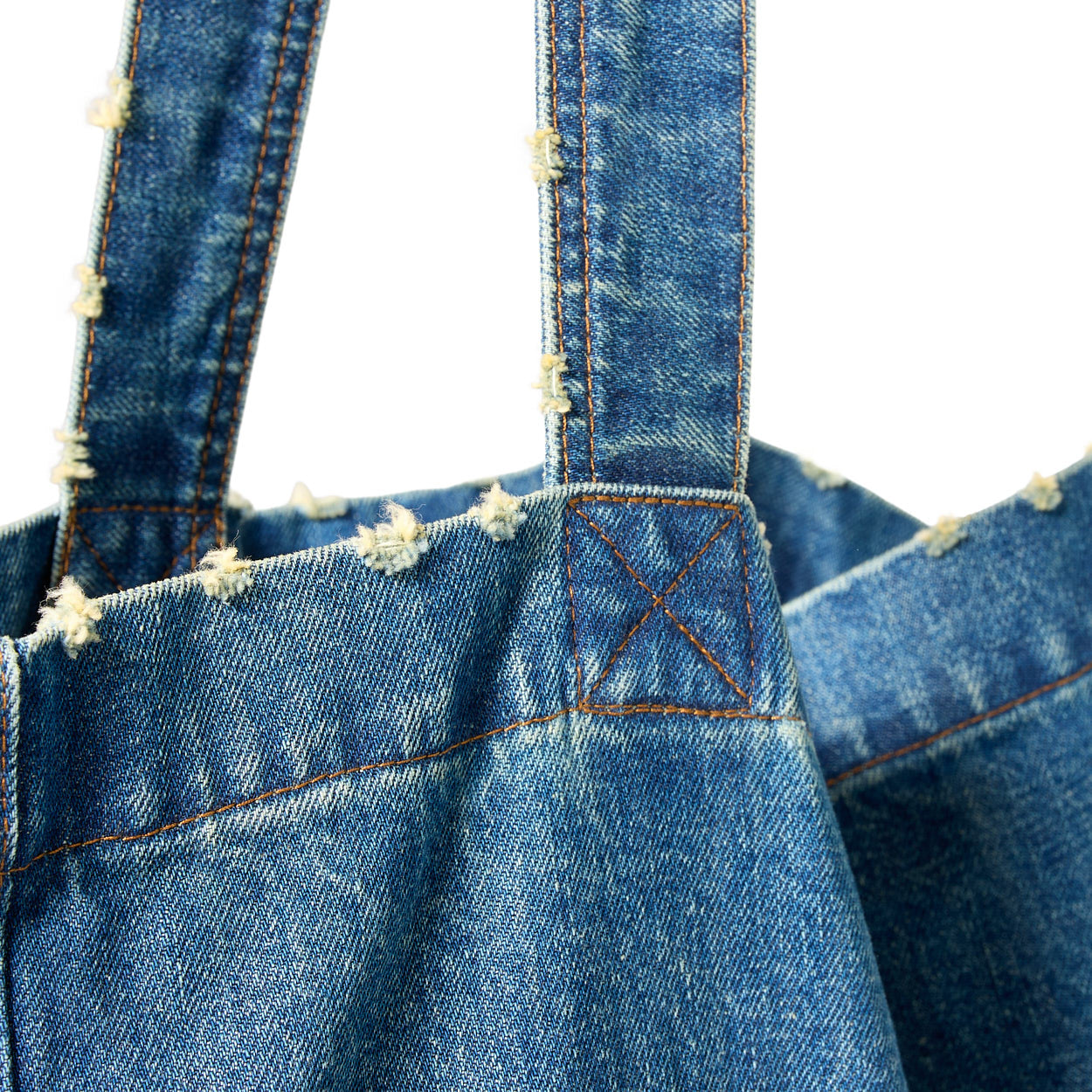 Faded Denim Tote Bag