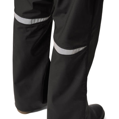 Flared Black Nylon Trousers