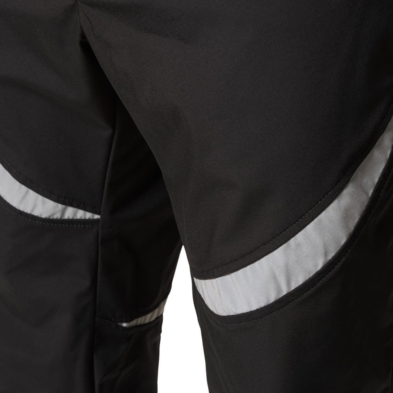Flared Black Nylon Trousers