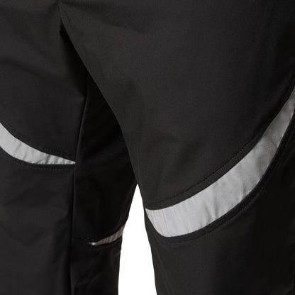 Flared Black Nylon Trousers