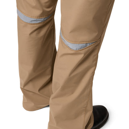 Flared Beige Nylon Trousers