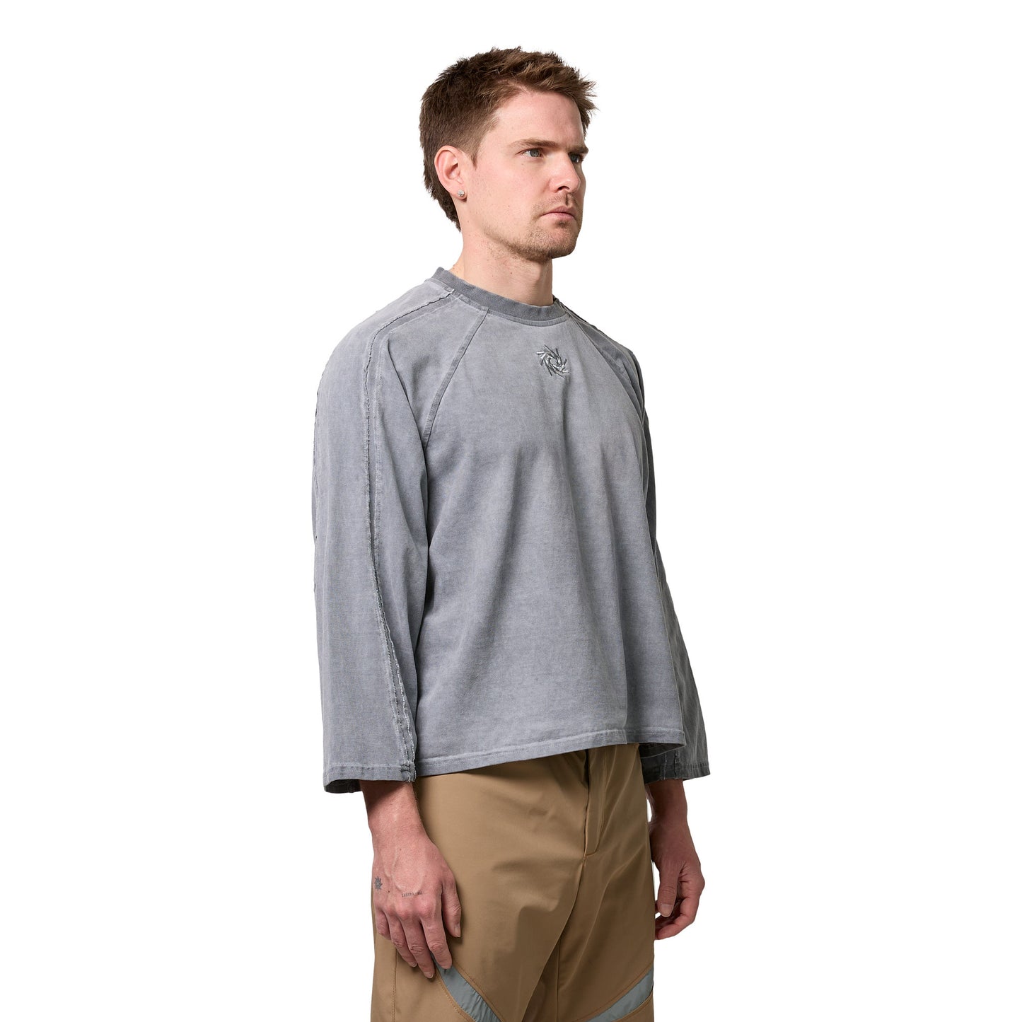 Faded Grey Raglan Long Sleeve