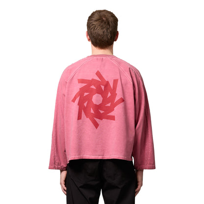 Faded Red Raglan Long Sleeve